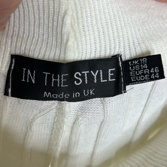 Asos In The Style Knit Midi Pencil Skirt Ribbed Stretch High Rise Waist - Picture 5 of 7